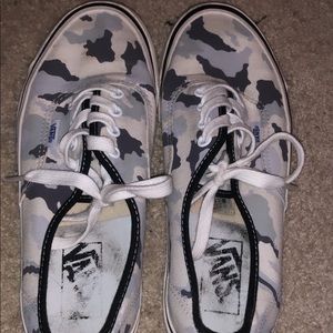 Vans Grey/White Camo low top